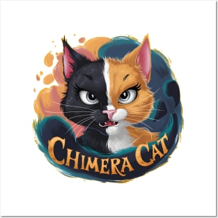 Chimera cat funny cat Posters and Art